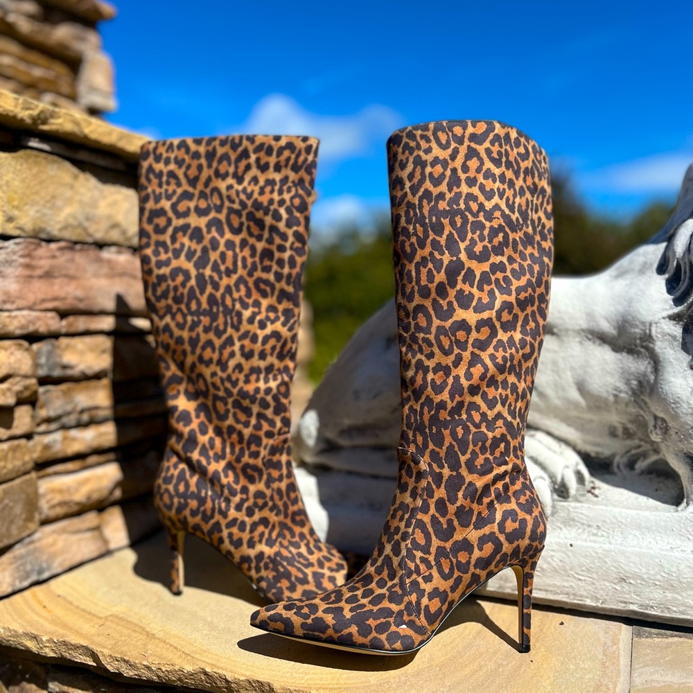 NIB Nine West Leopard Print Women's Boots 7.5